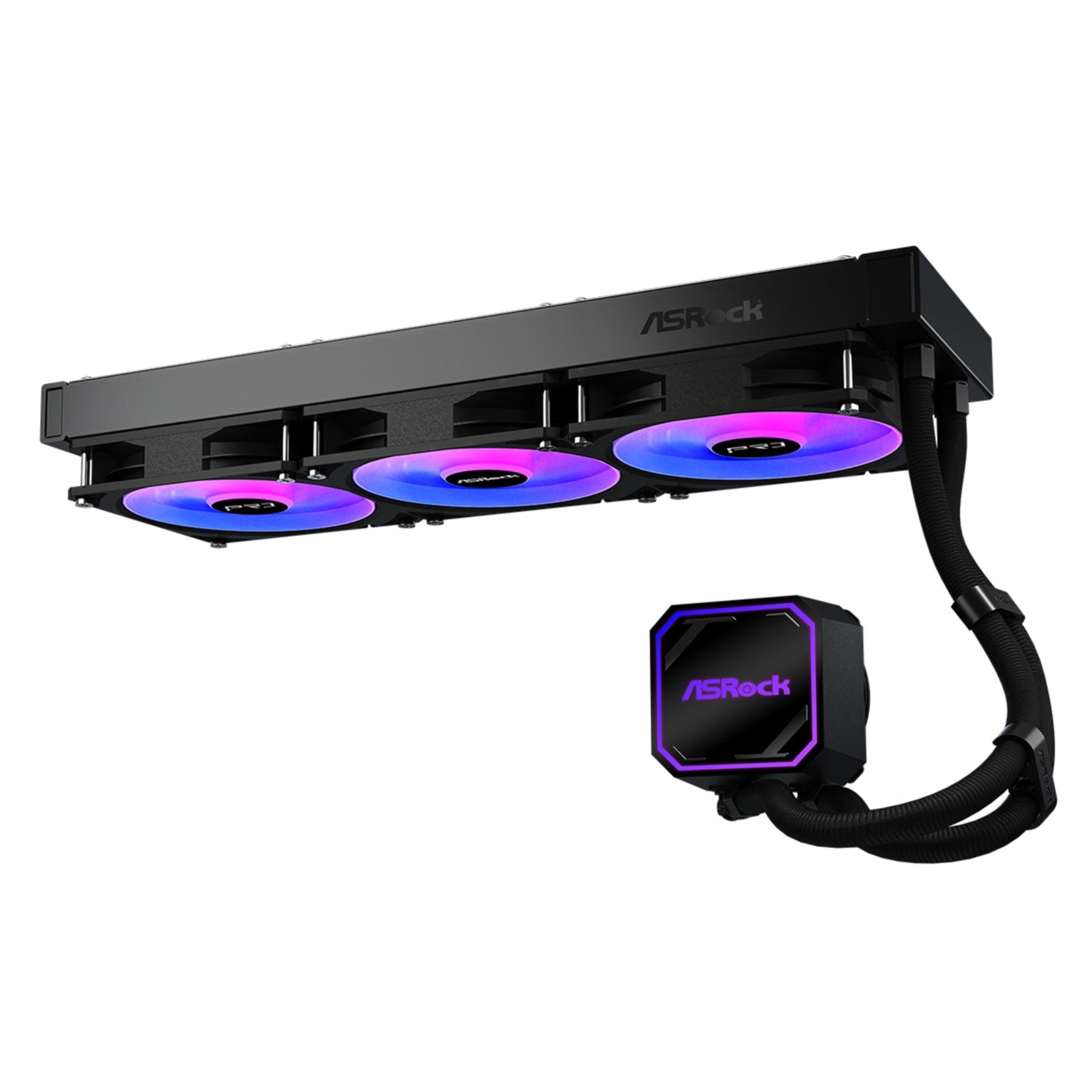 ASRock Pro 360 ARGB AIO Liquid CPU Cooler, 360mm Radiator, Triple 120mm PWM Fans, Addressable RGB, Intel LGA1700/1851 & AMD AM5/AM4 Compatible