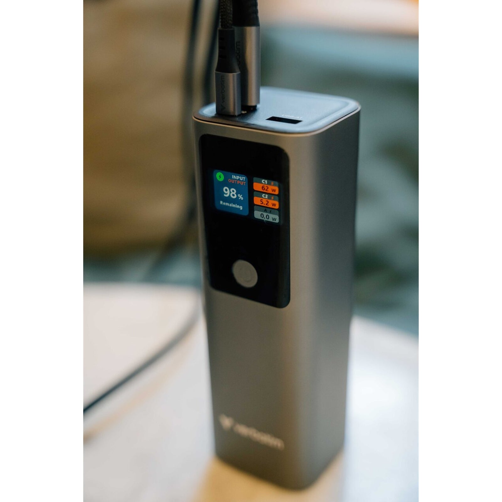 VERBATIM Charge n Go 27000mAh 187.5W grey portable power bank with USB charging ports