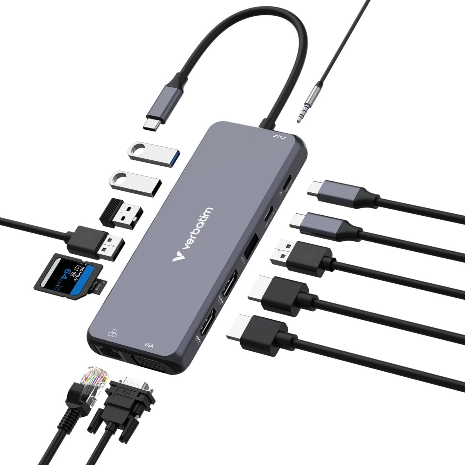 Verbatim (32154) USB-C Pro Multiport Hub 14 Port CMH-14