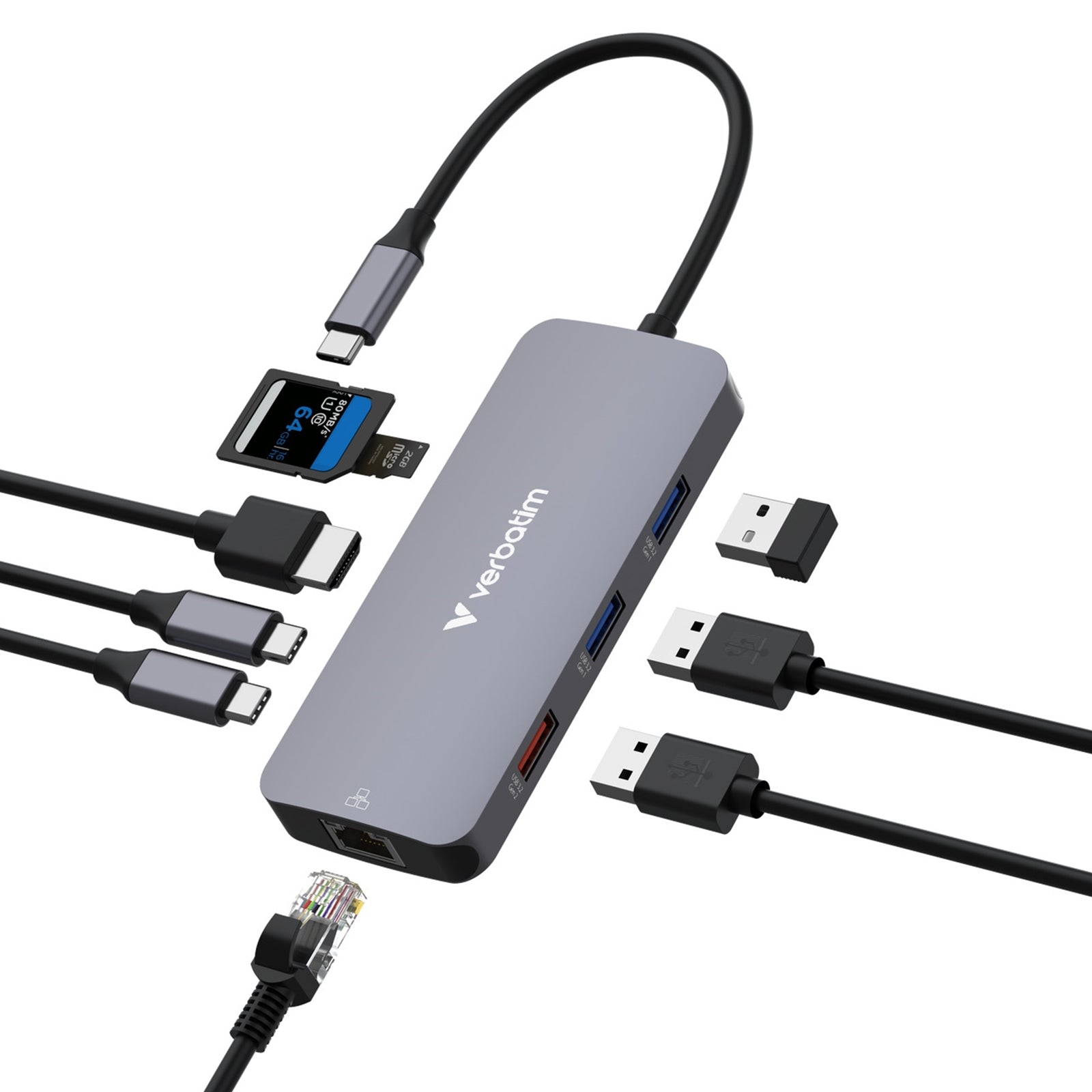 Verbatim (32152) USB-C Pro Multiport Hub 9 Port CMH-09