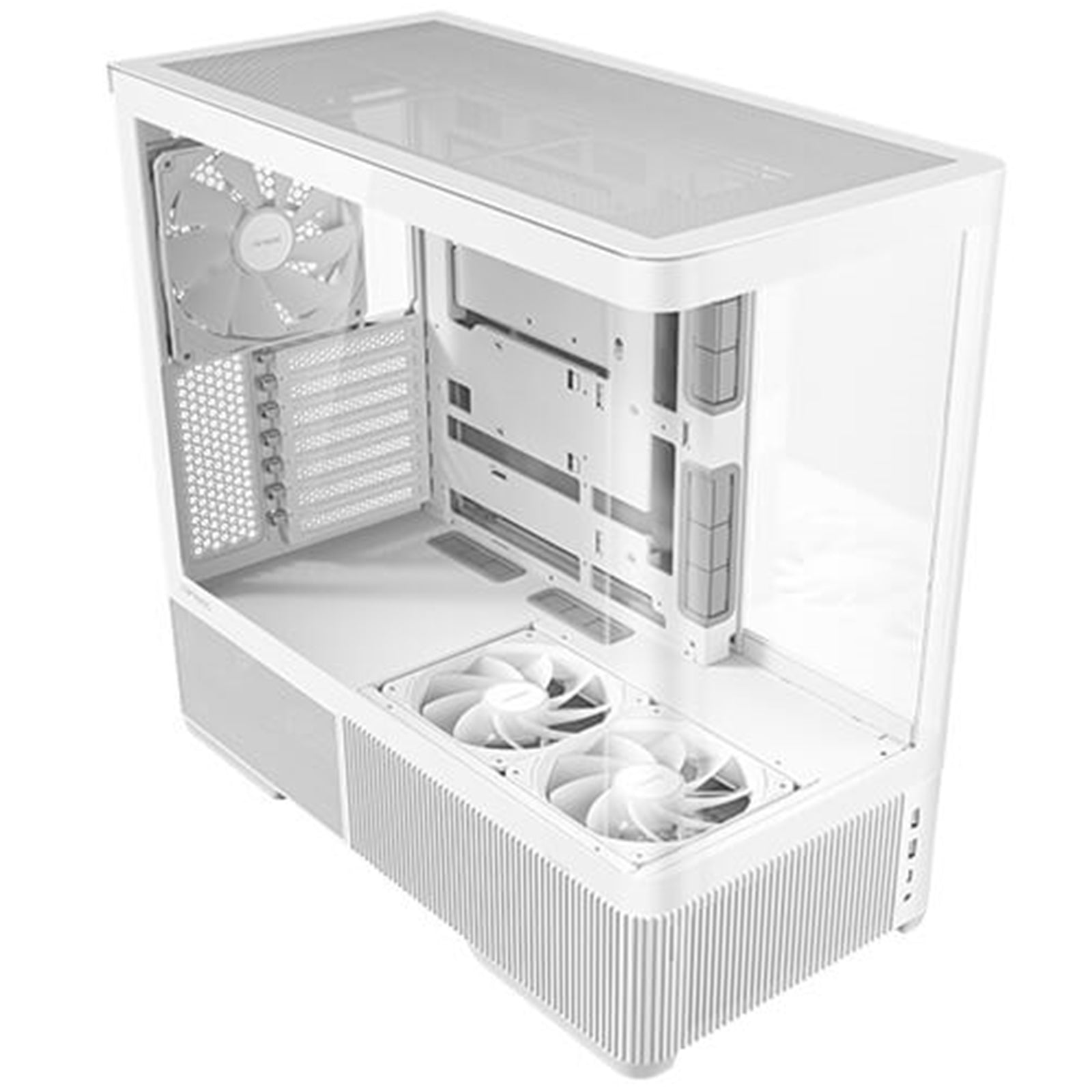 ANTEC Constellation C6 AirAntec Mid-Tower Gaming PC Case - 2 x 120mm PWM Reverse fans, 1 x 140 PWM fan at rear, Curved Glass Desgin with 3-sided Tempered Glas, ATX/Micro-ATX/ITX - White