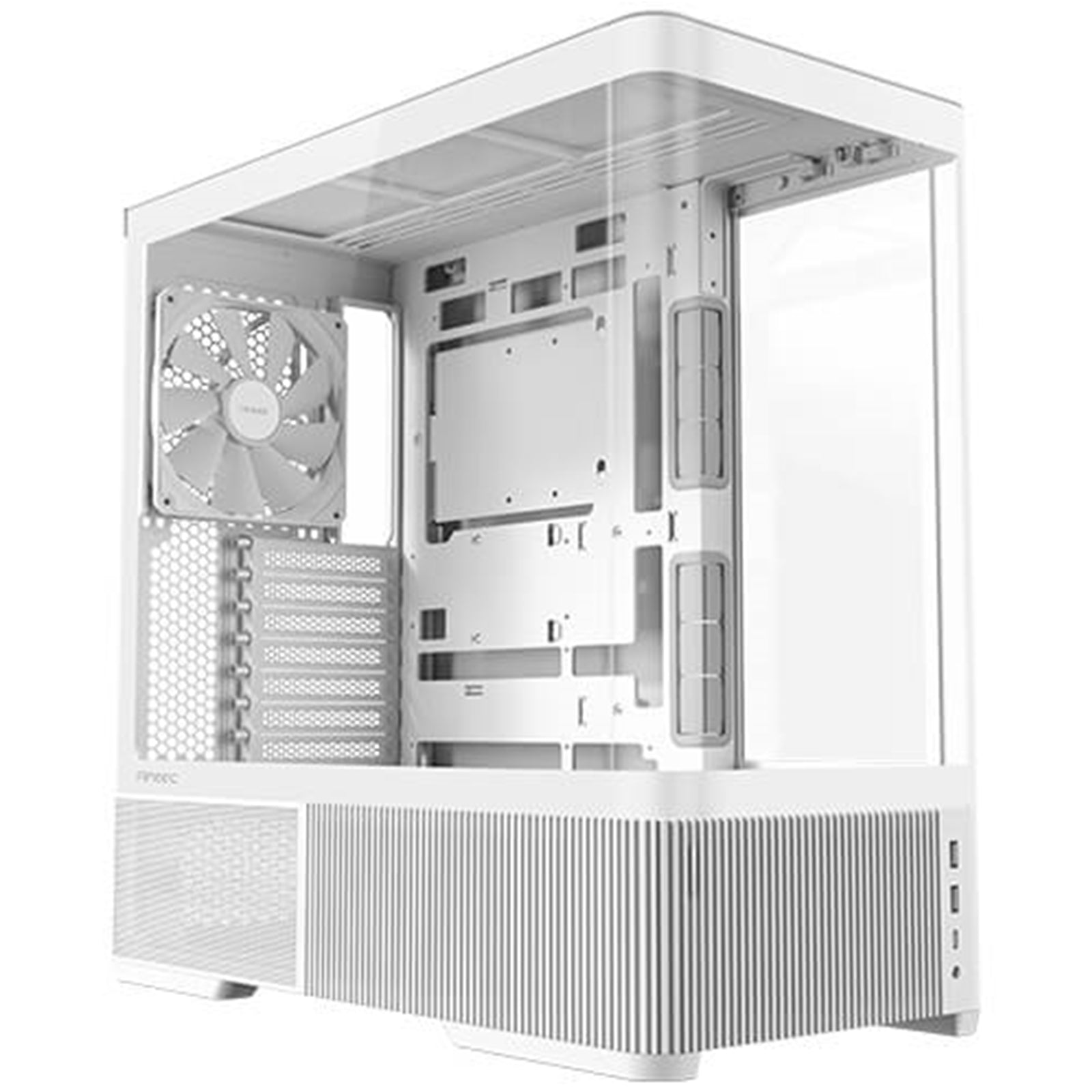 ANTEC Constellation C6 AirAntec Mid-Tower Gaming PC Case - 2 x 120mm PWM Reverse fans, 1 x 140 PWM fan at rear, Curved Glass Desgin with 3-sided Tempered Glas, ATX/Micro-ATX/ITX - White