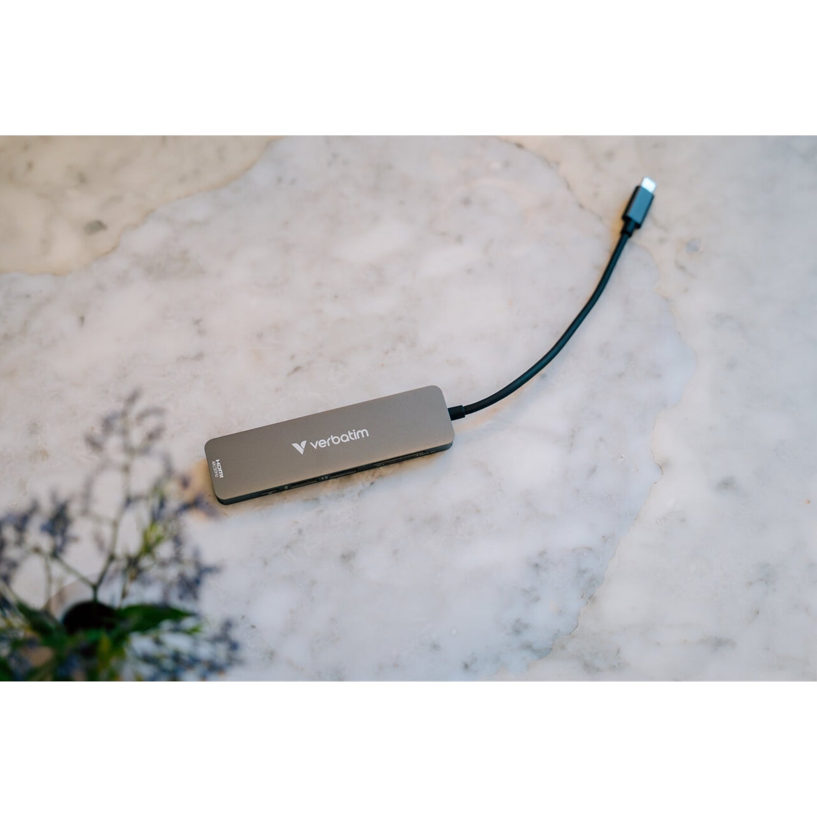 Verbatim (32156) USB-C Essentials Multiport Hub 6 Port With Card Reader, Supports Up To 100W Power Delivery, SD/MicroSD Slots Supports Read / Write Speeds Of Up To 40MB/s and 30MB/s