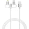 Verbatim (32394) Essentials 3-in-1 Sync & Charge Cable USB-A to Micro-B, USB-C and Lightning, 1m, 18W QC, 480Mbps, Quick Charge 3.0 Support Up To 18W Charging Power