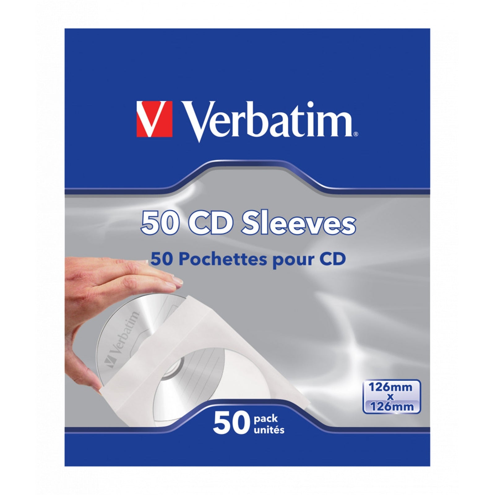 Verbatim (49992) CD-DVD Paper Sleeves 50-Pack