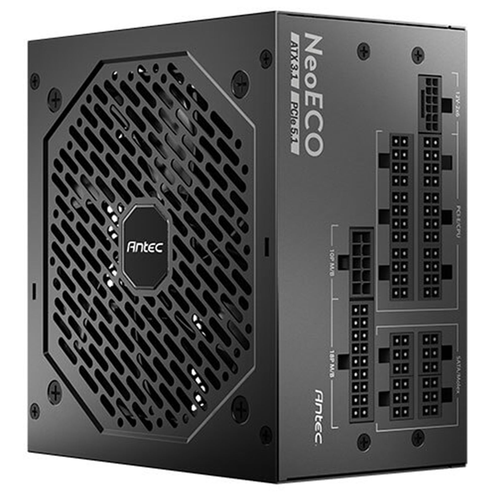 Antec NE850 Platinum NeoEco 850W Fully -Modular ATX 3.1 Power Supply, PCIe 5.1 Ready with 12V 2x6 Connector, 80 Plus Platinum Certified, 120mm FDB Silent Fan, 10-Year Warranty