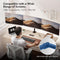VonHaus Triple Monitor Stand for 17-27" Screens, Three Screen Monitor Mount with Desk Clamp, Height Adjustable, Easy Assemble Stand with Full Tilt, Rotation & Swivel Arms, VESA 75x75 & 100x100mm