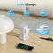 VonHaus Tower Extension Lead with USB, Power Surge Protection 2M Cable White, 8 x UK Mains Sockets, Three-Pin 13A Plugs, Arranged Vertically With 2 Sockets On Each Of The 4 Sides