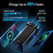 VonHaus Tower Extension Lead with USB, Power Surge Protection 2M Cable Black, 8 x UK Mains Sockets, Three-Pin 13A Plugs, Arranged Vertically With 2 Sockets On Each Of The 4 Sides