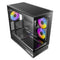 Antec Constellation C2M ARGB Micro-ATX PC Case, 270' Panoramic Tempered Glass, 240mm and 120mm ARGB PWM Fans, USB-C, 360mm Radiator Support, Black