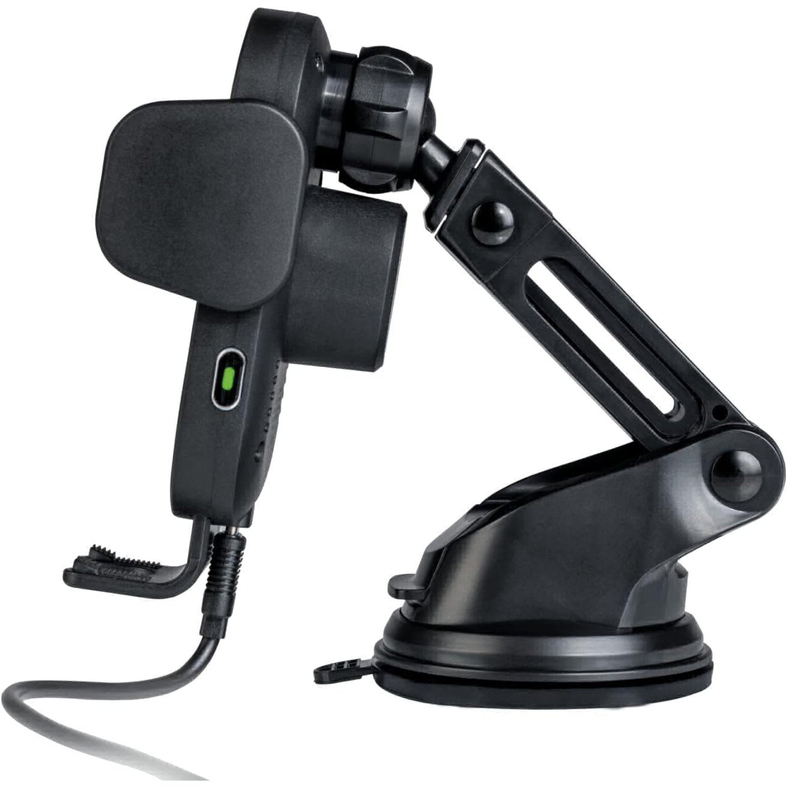 Verbatim FWC-01 Qi Fast Wireless Car Charger, 360 Degrees Rotatable, Three Mounting Options: Vent Holder, Suction Cup On Dashboard, Or Front Window