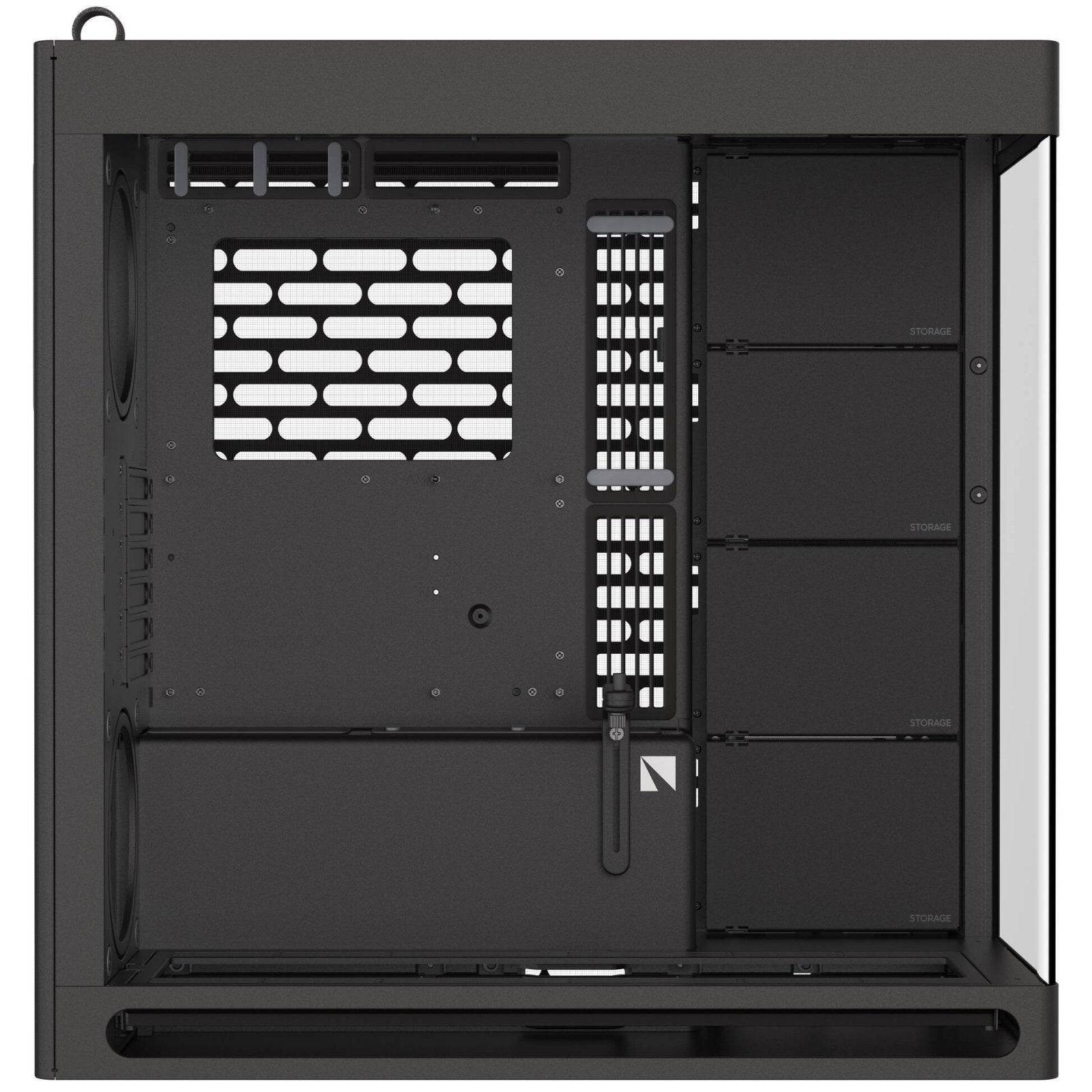 HAVN mid tower PC case in black with UniSheet glass, supports up to 480mm GPU and 11 fans, compatible with ATX, E-ATX, Micro-ATX, Mini-ITX