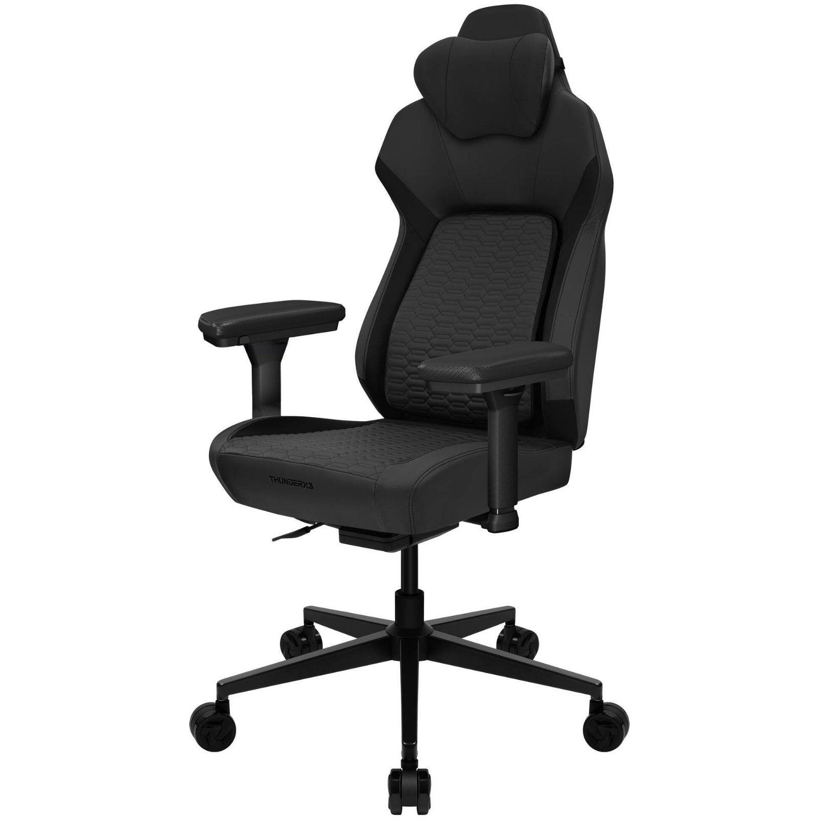 Thunder X3 TX3 CORE smart gaming chair in black with ergonomic racer design and adjustable features.