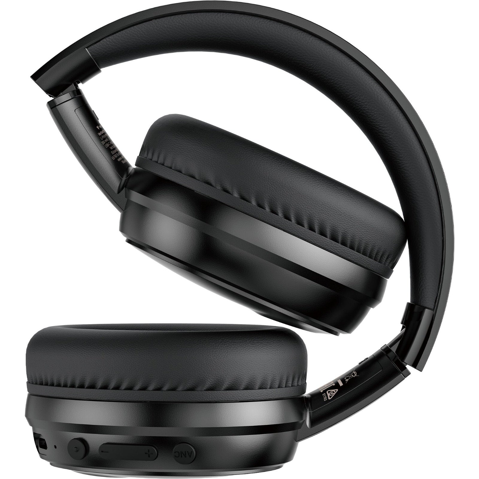 Verbatim TruSound Bluetooth active noise canceling wireless headphones in black with detachable 3.5mm cable, 20Hz-20kHz sound.