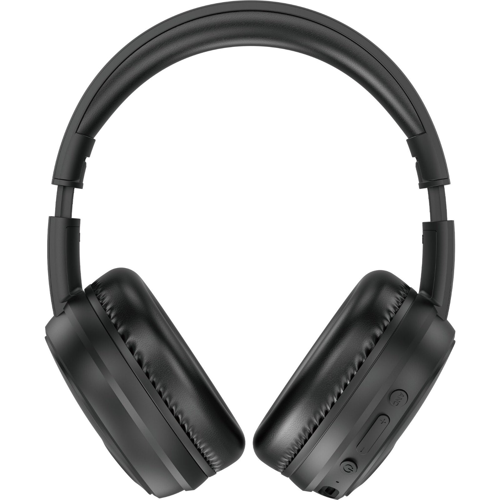 Verbatim TruSound Bluetooth ANC wireless headphones in black with ear cushions, detachable audio cable, and active noise cancelling.
