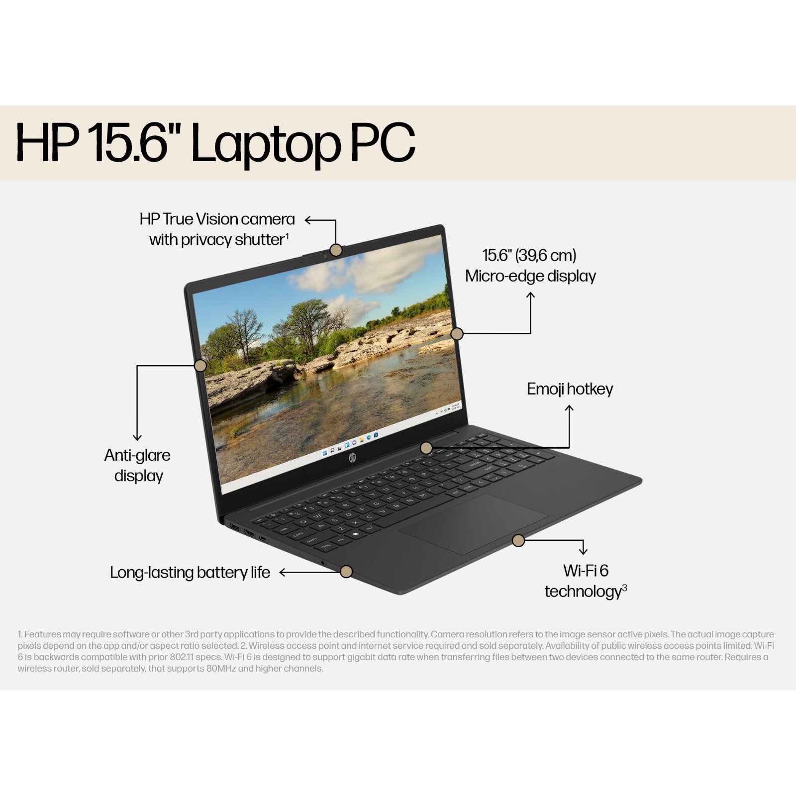 Hewlett Packard 15.6-inch full HD laptop with Intel Core i3, 8GB RAM, 512GB SSD, Windows 11, and Intel graphics.