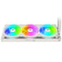 Thermaltake Retro 360 Ultra ARGB Sync AIO liquid cooler with triple 120mm ARGB fans and CRT-style 3.7” LCD display in white