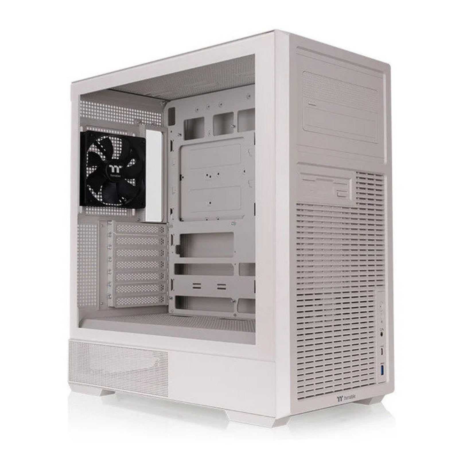 Thermaltake Retro 360 TG mid tower ATX PC case with beige retro front panel, tempered glass side panel, supports 360mm AIO cooling