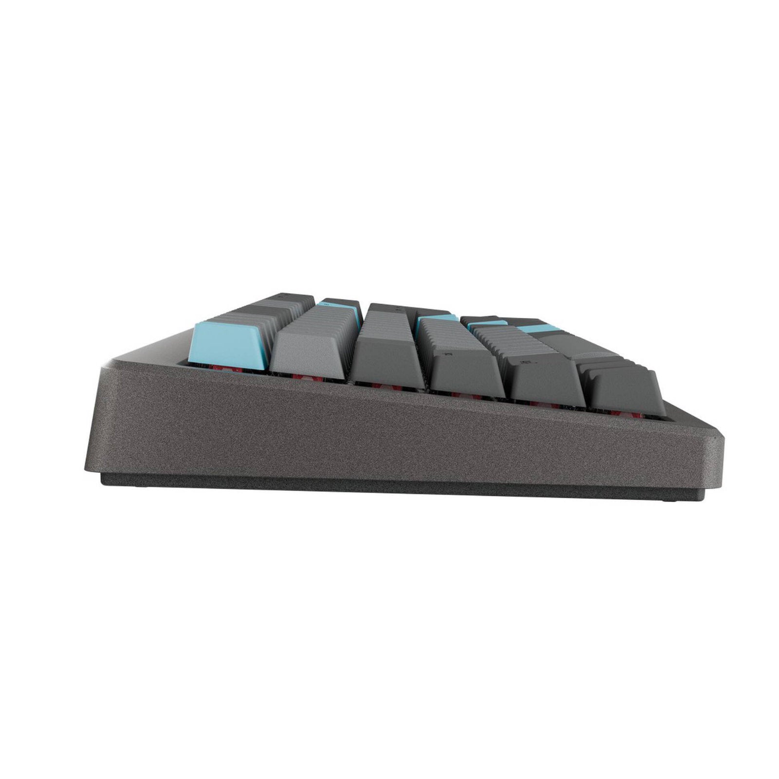 Ducky Cushion 98 UK layout mechanical keyboard with green switches and silent keys, featuring a compact design and ergonomic keycaps.