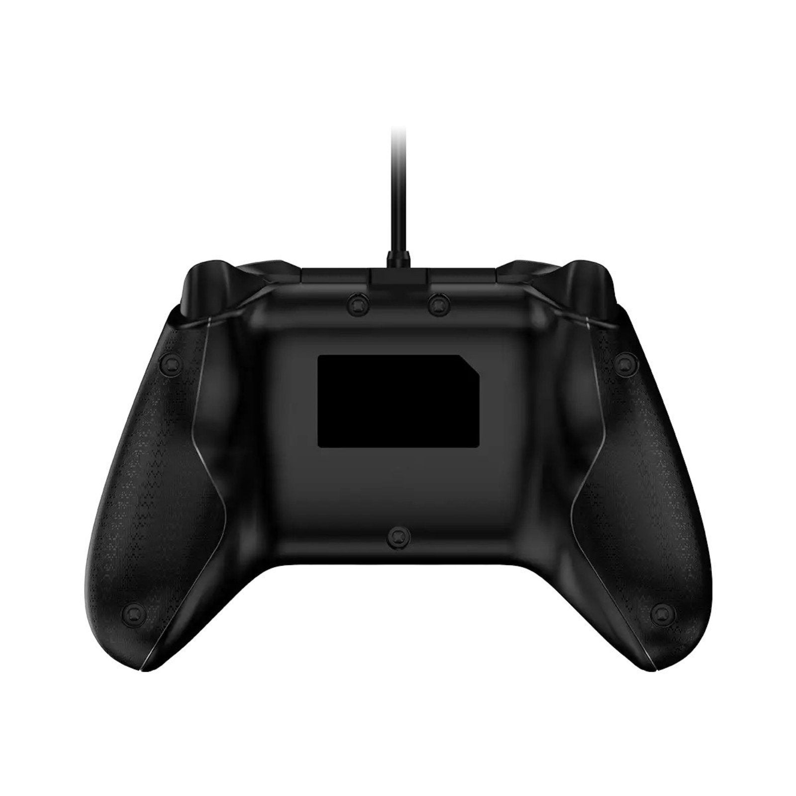 Genius GX-21UV USB gamepad with vibration features, black gaming controller with ergonomic design and multiple buttons.