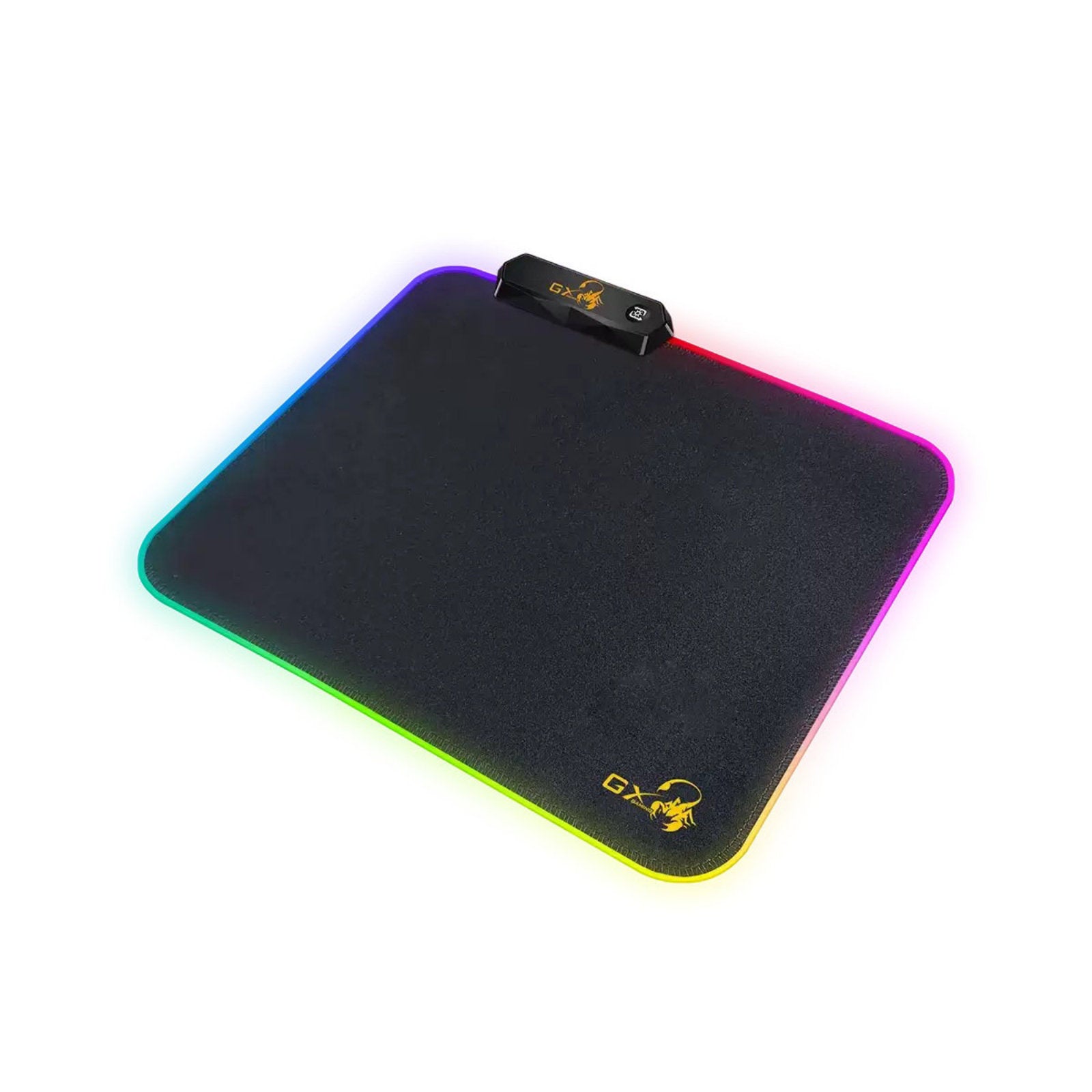 Genius GX-Pad 500S RGB soft gaming mouse pad with spill-resistant surface and non-slip base, 450x400mm size.