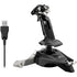 GENIUS MaxFire F27 USB flight joystick with 4 axes and 12 buttons, featuring non-slip grip for PC flight simulators.