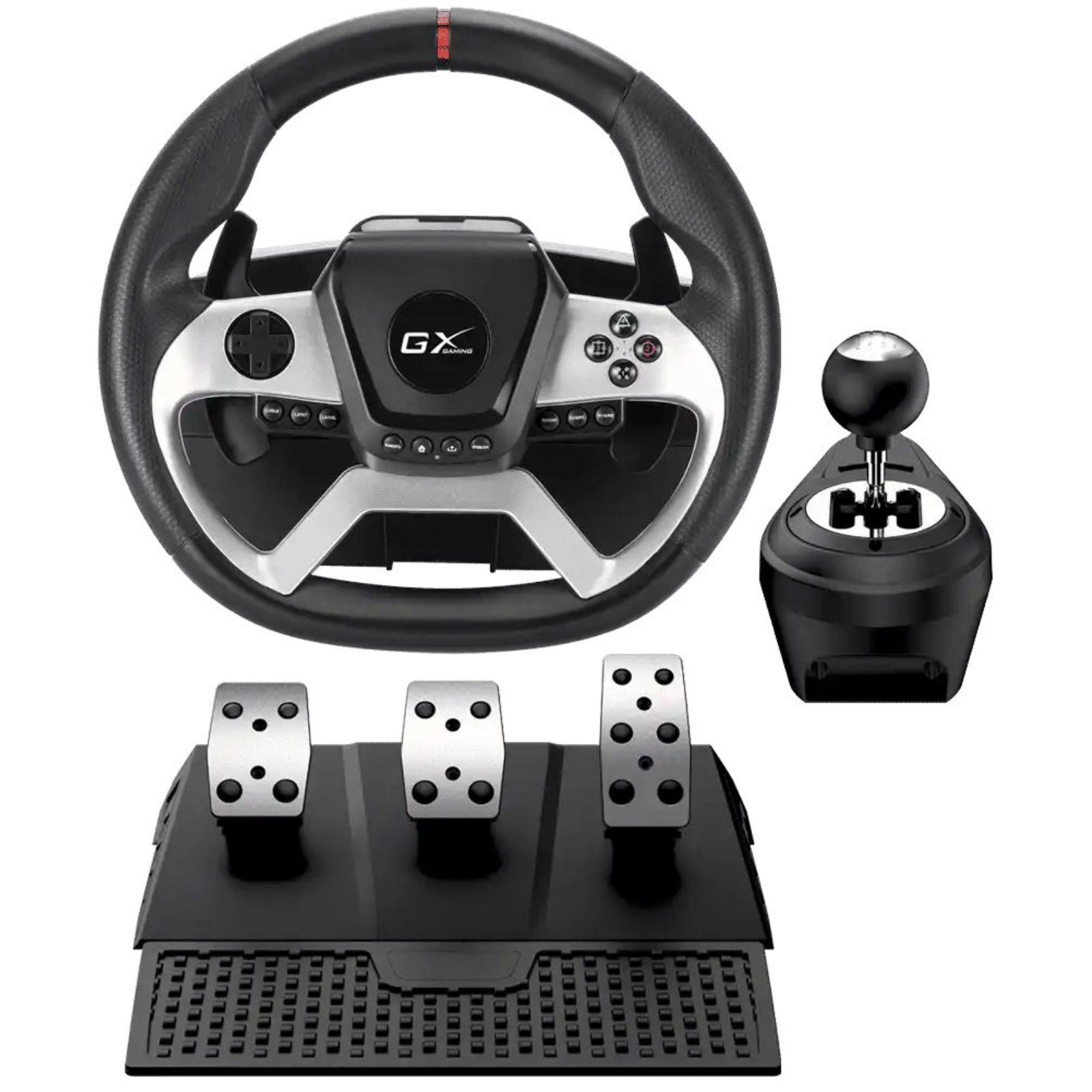 Genius SpeedMaster X5 FF 1080° force feedback racing wheel with 6+R shifter, gaming accessories for realistic racing simulation