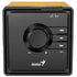 Genius SP-916BT Bluetooth wood speaker with built-in mic, USB-C charging port, and Bluetooth 5.3 connectivity.