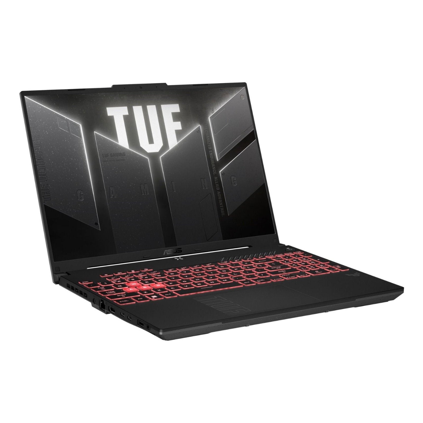 ASUS TUF A16 gaming laptop with 16-inch screen, AMD Ryzen 7, 16GB DDR5, 512GB SSD, NVIDIA GeForce RTX 4050, Windows 11.