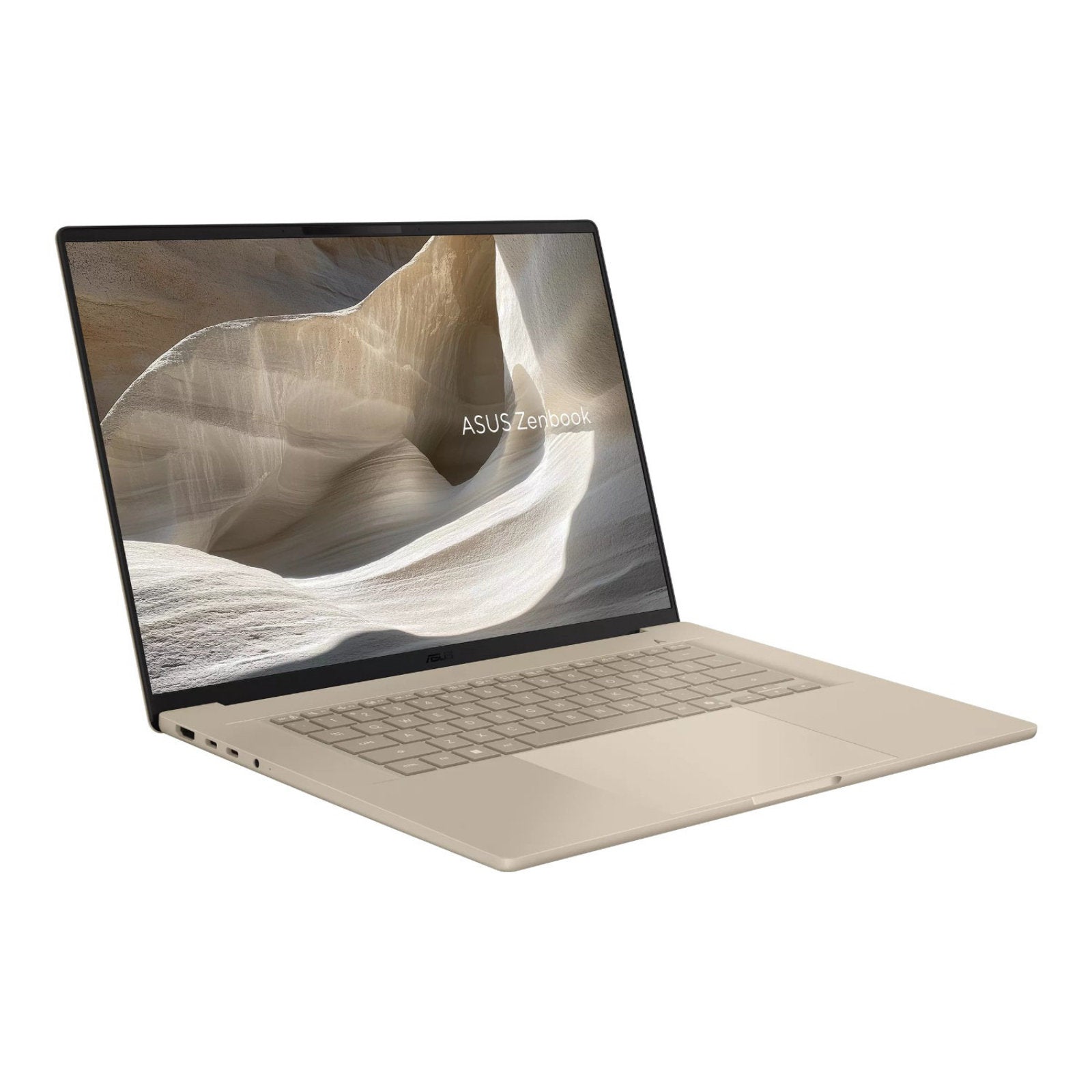 ASUS Zenbook A16 laptop with 16-inch WUXGA OLED screen, Qualcomm Snapdragon processor, 16GB RAM, 512GB SSD, Windows 11 Home