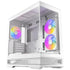 Antec Constellation C2M ARGB Micro-ATX PC case with panoramic tempered glass, ARGB fans, USB-C port, and 360mm radiator support in white.