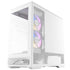 Antec Constellation C2M ARGB Micro-ATX PC case with white finish, panoramic tempered glass, RGB fans, USB-C port, and 360mm radiator support