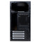Black Fractal Design Core 1000 Micro-ATX mini tower PC case with USB 3.0 ports, shown from the front view.