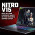 Acer Nitro V15 gaming laptop with 15.6-inch screen, AMD Ryzen 5, 16GB DDR5, 512GB SSD, NVIDIA GeForce RTX 5060, Windows 11