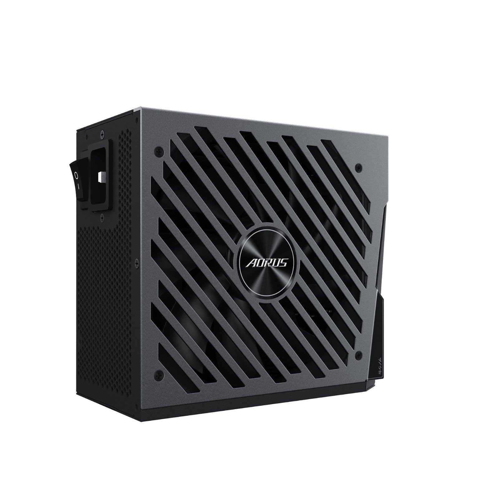 GIGABYTE AORUS P1600W AI TOP 1600W fully modular power supply with digital LCD display and RGB lighting