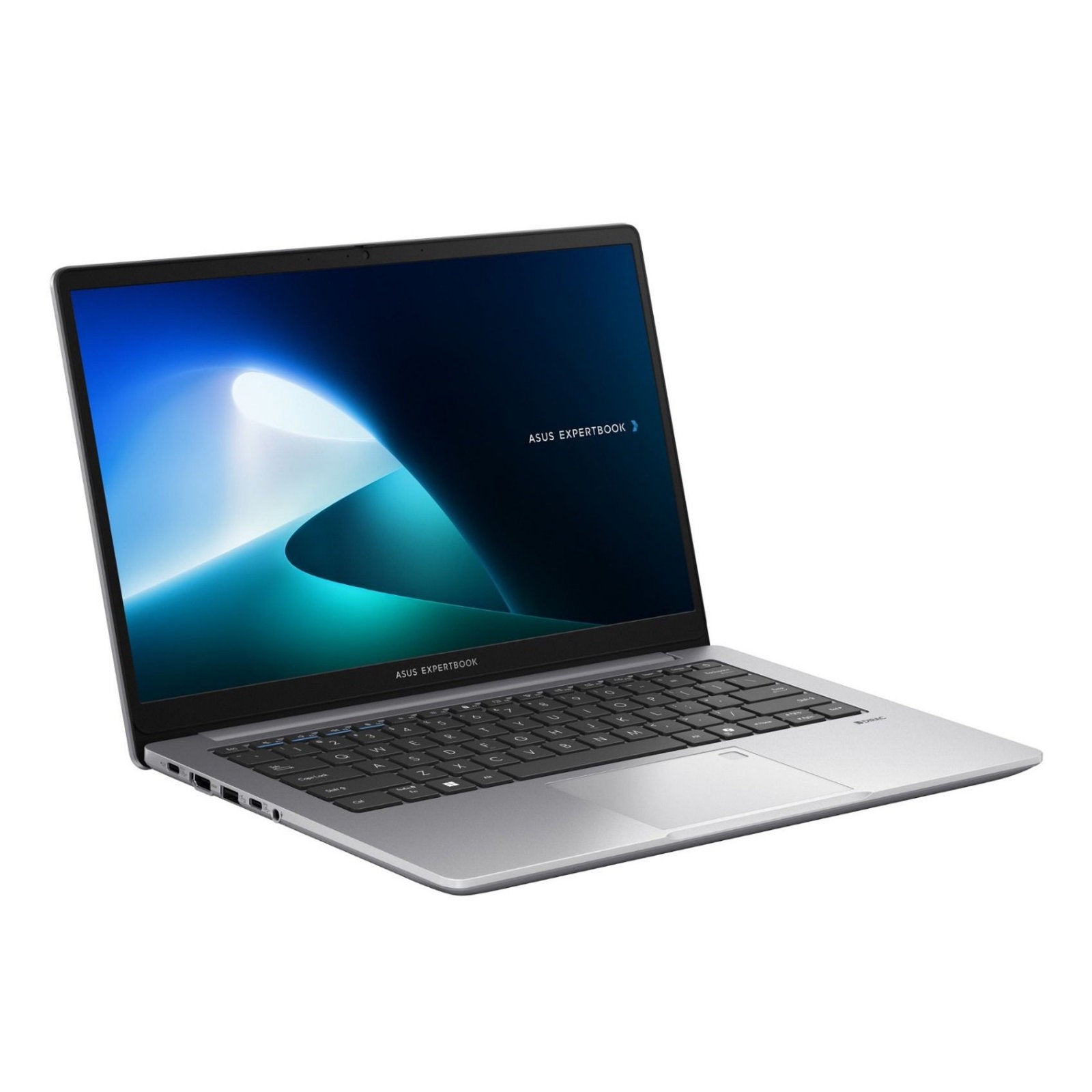 ASUS ExpertBook P1 laptop with 14-inch Full HD screen, Intel Core i7, 32GB RAM, 1TB SSD, Windows 11 Pro, open and on desk