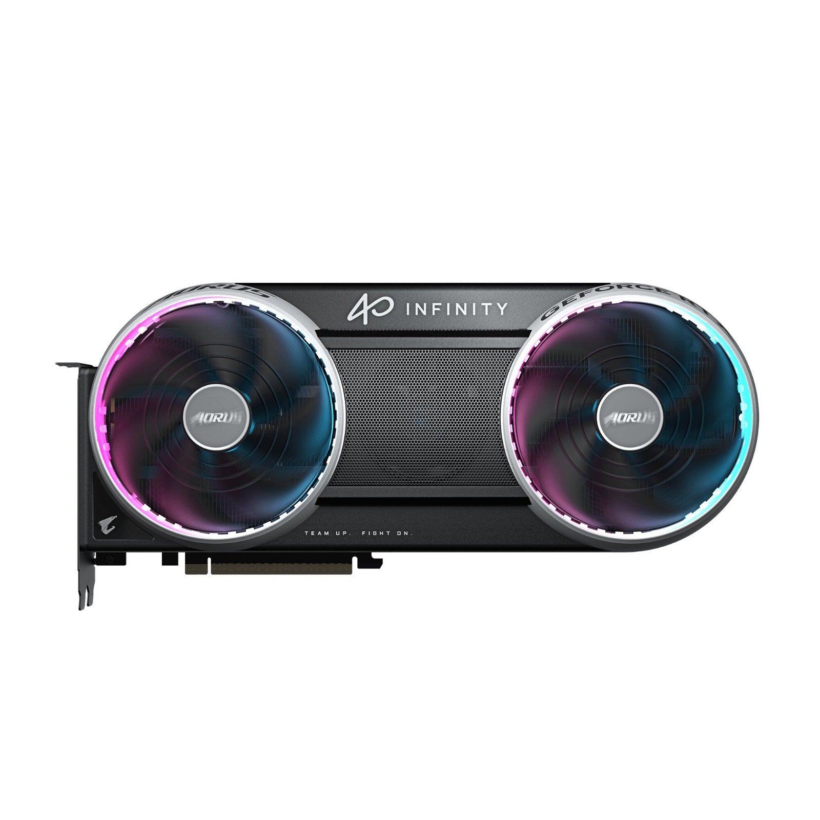 GIGABYTE NVIDIA GeForce RTX 5070 Ti AORUS INFINITY graphics card with triple fans and RGB lighting