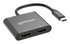 Manhattan USB-C to Dual HDMI & USB-A Adapter, Dual 4K@30Hz or Single 4K@60Hz, Power Delivery 100W, 480 Mbps (USB 2.0), Cable 15cm, Black