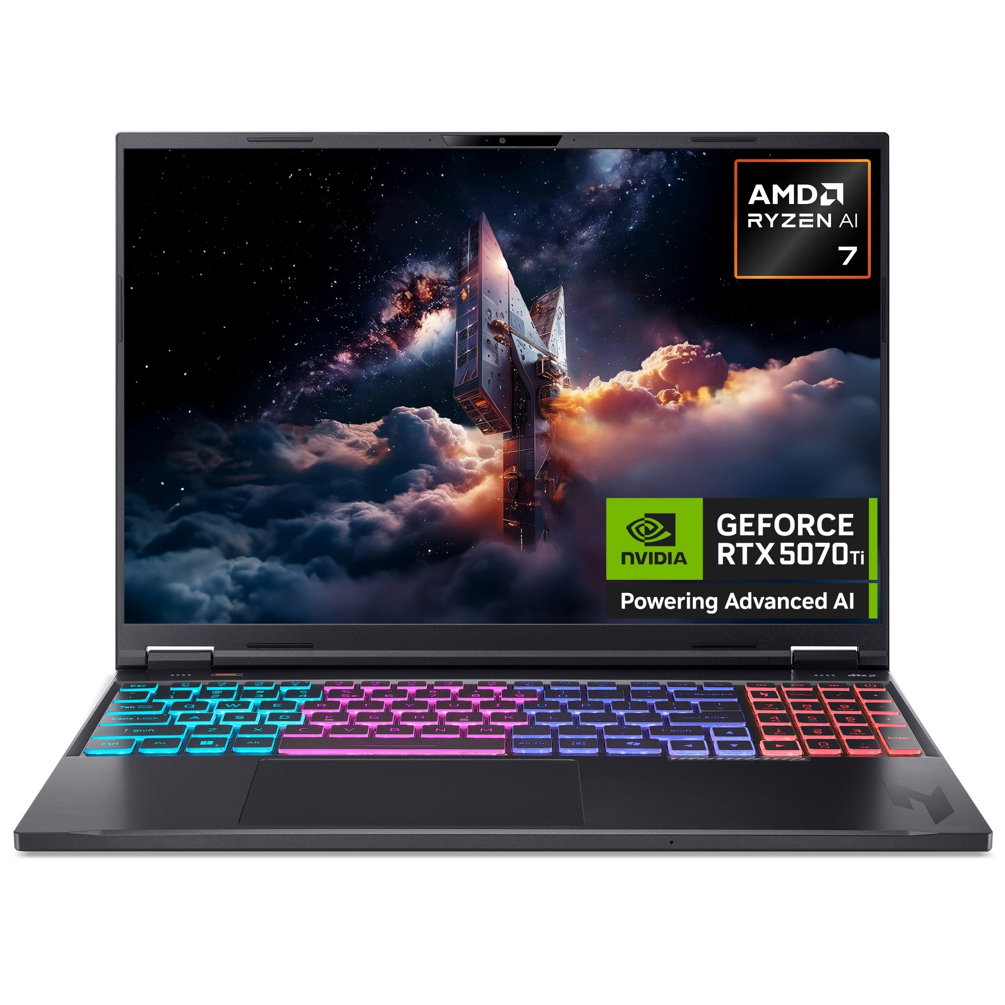 Acer Nitro 16 AI AN16-61 - AMD Ryzen AI 7 350, 16GB, 1TB SSD, NVIDIA GeForce RTX 5070Ti, " WQXGA, Windows 11 Gaming Laptop