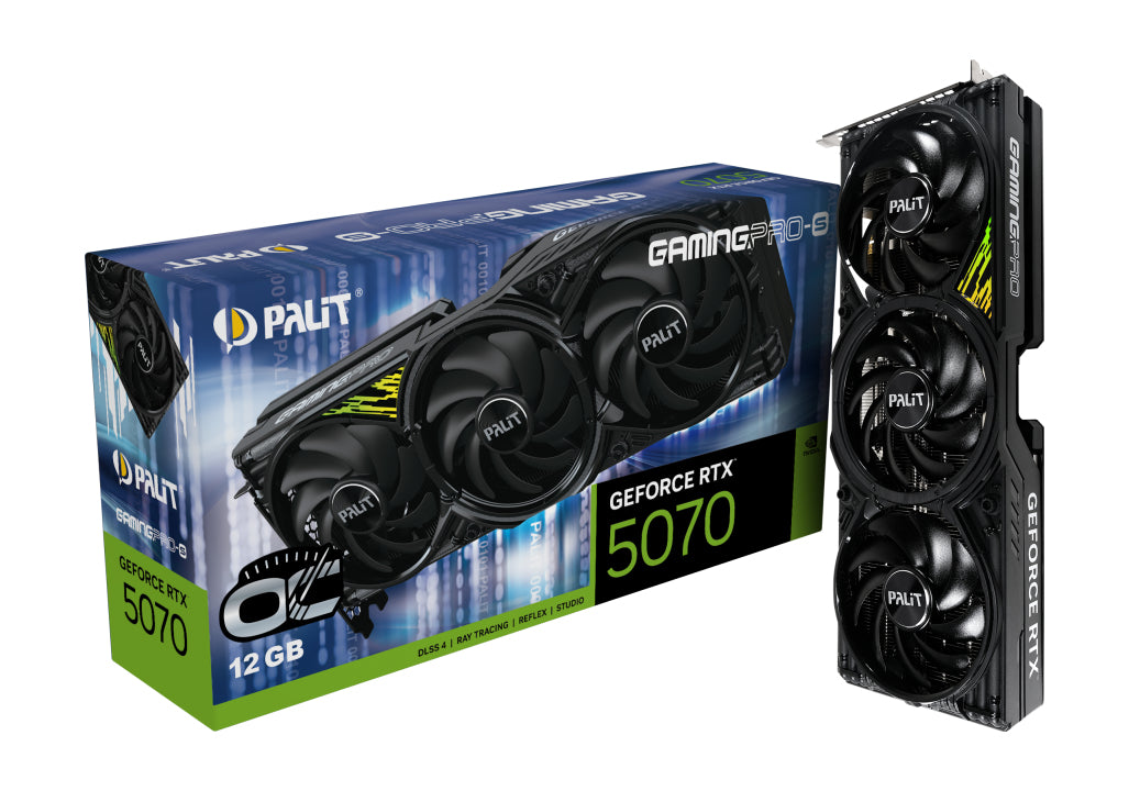 Palit GeForce RTX 5070 Ti GamingPro-S OC NVIDIA 16 GB GDDR7 RGB Lighting Black