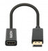 Manhattan DisplayPort 1.2 to HDMI Active Adapter, 4K@60Hz, 15cm, Male to Female, DP With Latch, Black, Not Bi-Directional, Three Year Warranty