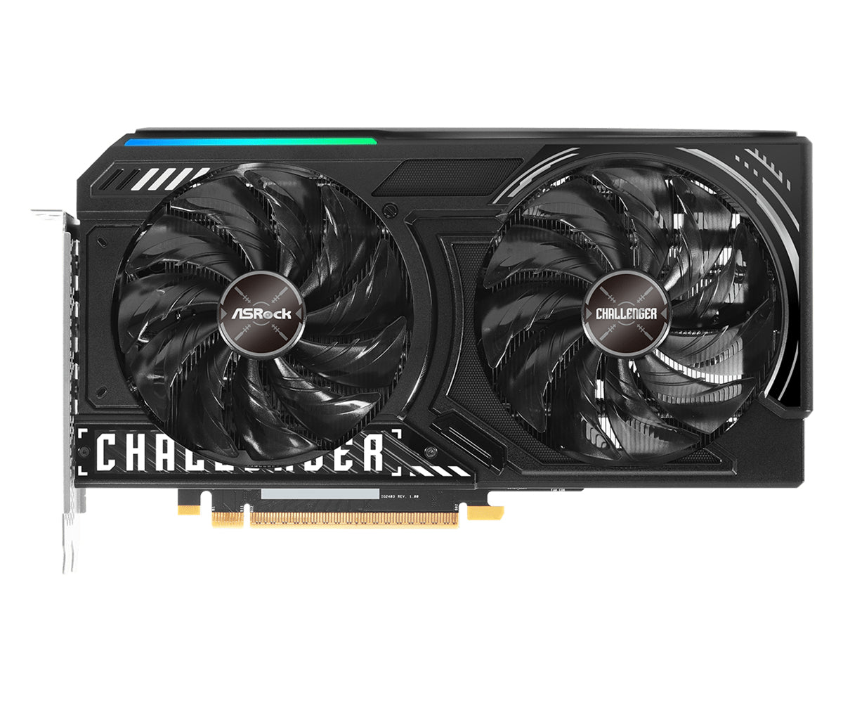 Asrock Intel Arc B580 Challenger 12GB OC, 12GB DDR6, HDMI, 3 DP, 2740MHz Clock, LED Indicator, Overclocked