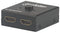 Manhattan HDMI Switch 2-Port, 4K@30Hz, Bi-Directional, Black, Displays output from x1 HDMI source to x2 HD displays (same output to both displays) or Connects x2 HDMI sources to x1 display, Manual Selection, No external power required, 3 Year Warranty