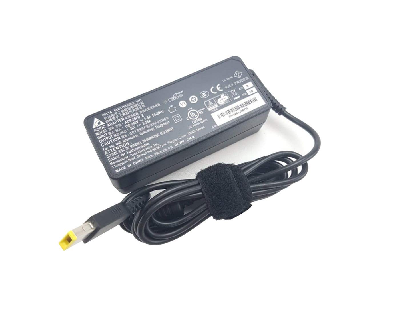 Delta (Lenovo) Laptop Power Adapter 65W 20V 3.25A Rectangular Tip