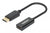 Manhattan DisplayPort 1.2 to HDMI Active Adapter, 4K@60Hz, 15cm, Male to Female, DP With Latch, Black, Not Bi-Directional, Three Year Warranty