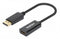 Manhattan DisplayPort 1.2 to HDMI Active Adapter, 4K@60Hz, 15cm, Male to Female, DP With Latch, Black, Not Bi-Directional, Three Year Warranty