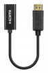 Manhattan DisplayPort 1.2 to HDMI Active Adapter, 4K@60Hz, 15cm, Male to Female, DP With Latch, Black, Not Bi-Directional, Three Year Warranty
