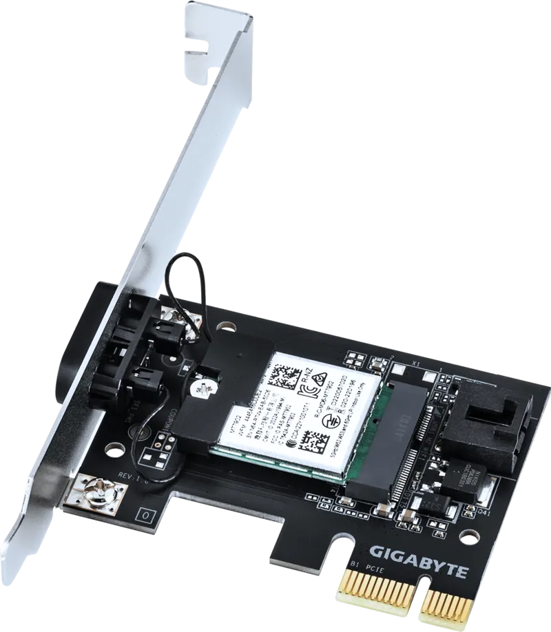 Gigabyte GC-WIFI6E 2x2 802.11ax Tri-Band WIFI + BLUETOOTH 5.2 PCI-E Wireless Card