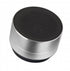 Manhattan Metallic Bluetooth Speaker, Splashproof, Range 10m, microSD card reader, Aux 3.5mm connector, USB-A charging cable included (5V charging), Silver, Three Years Warranty
