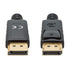 Manhattan DisplayPort 1.4 Cable, 8K@60hz, 2m, PVC Cable, Male to Male, With Latches, Fully Shielded, Black, Lifetime Warranty